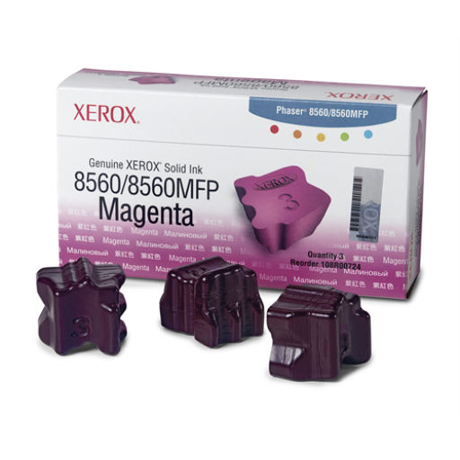 108R00724 Genuine Xerox Solid Ink Magenta, Phaser 8560/8560MFP (3 Sticks)