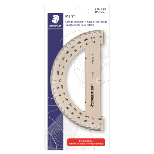 56852-15BK02 STAEDTLER-Mars Limited PROTRACTOR 180deg.6"