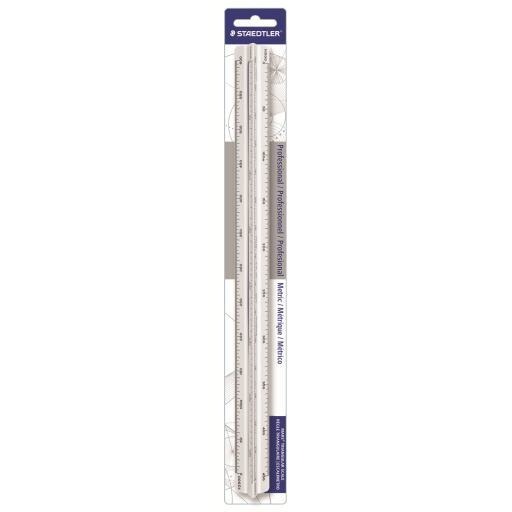 987-18-1BK STAEDTLER-Mars Limited TRIANG.RULER ARCHITEC.30cm