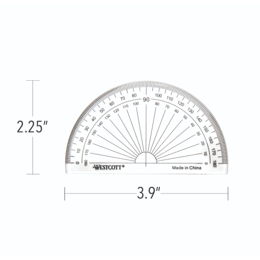 180? 4? Protractor ? Bulk /
Rapporteur d?angle 180? de 4 po - en vrac