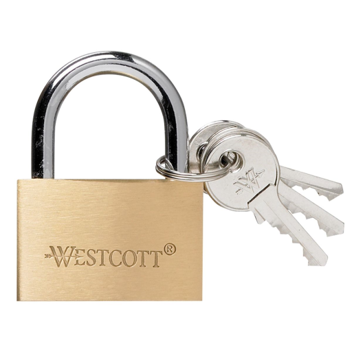 40mm/1-1/2? Brass Lock with 3 Keys /
Cadenas en laiton avec 3 cl?s - 40mm/1-1/2?