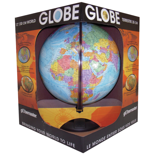 Globemaster-12"/30Cm Diameter Blue Ocean Desk Globe (English)