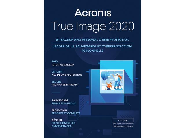 Acronis True Image 2020 Backup & Recover 1-User ESD (DOWNLOAD CODE) PC/Mac
