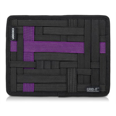 Cocoon Grid-it Small Organizer Black/Purple 7.25in x 9.25in - Bulk