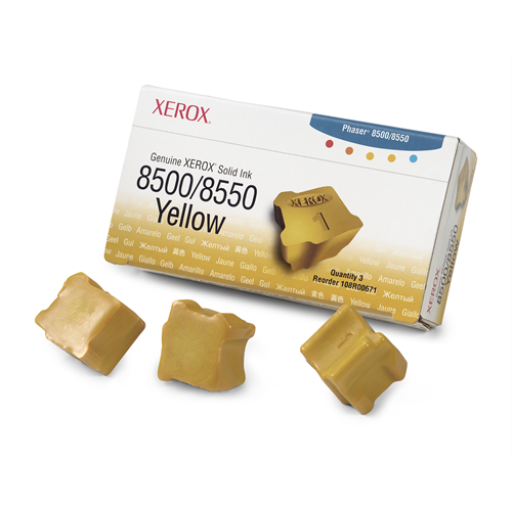 108R00671 Genuine Xerox Solid Ink 8500/8550 Yellow (three Sticks)