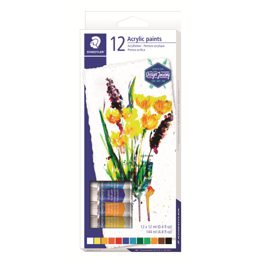 8500-C12-02 STAEDTLER-Mars Limited ACRYLIC PAINT 12ml TUBES