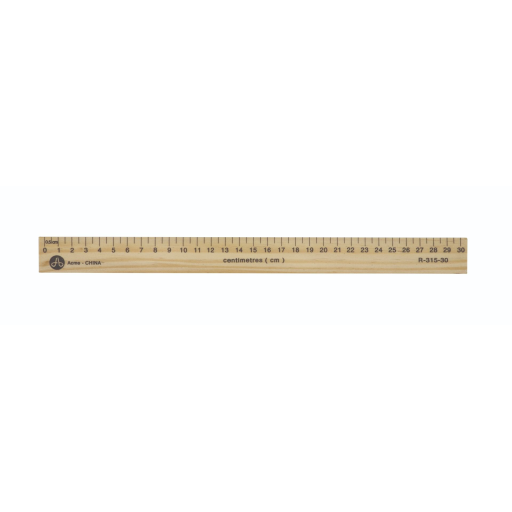 Wooden Ruler 30cm ? Recessed Edge / Regles en bois 30cm ? bord aminci