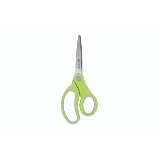 7" Student Soft Handle Pointed Scissors - Green / Ciseaux ? bouts pointus et ? poign?e douce 7 po pour ?coliers - verte