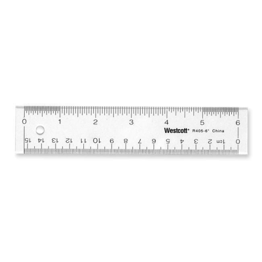 15cm/6" Acrylic Ruler ? Inch/Metric / 
15cm/6 po r?gle en acrylique, pouces/m?trique