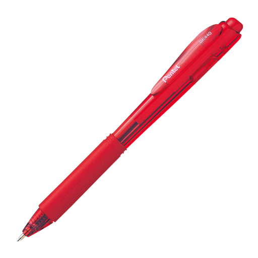 Wow! Retractable Ballpoint Pen, (1.0mm) Medium Tip, Red Ink