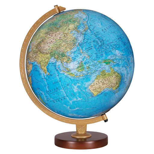 Replogle Livingston 12"/30Cm Diameter Blue Ocean Illuminated Desk Globe (English)