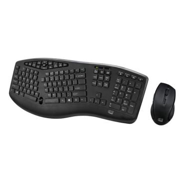 Adesso Keyboard & Mouse Combo Wired Tru-Form 1600 Ergonomic Multimedia Large Print